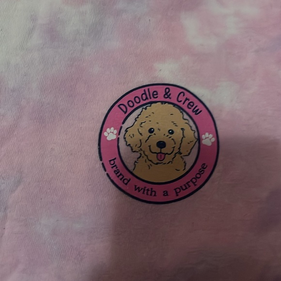 Doodle and Crew women’s pink and purple tie dye shirt - Picture 4 of 5